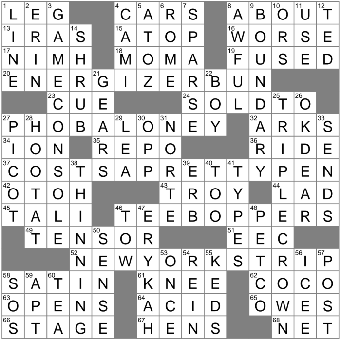 Get in the loop crossword