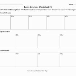 Lewis structure worksheet #1 answers